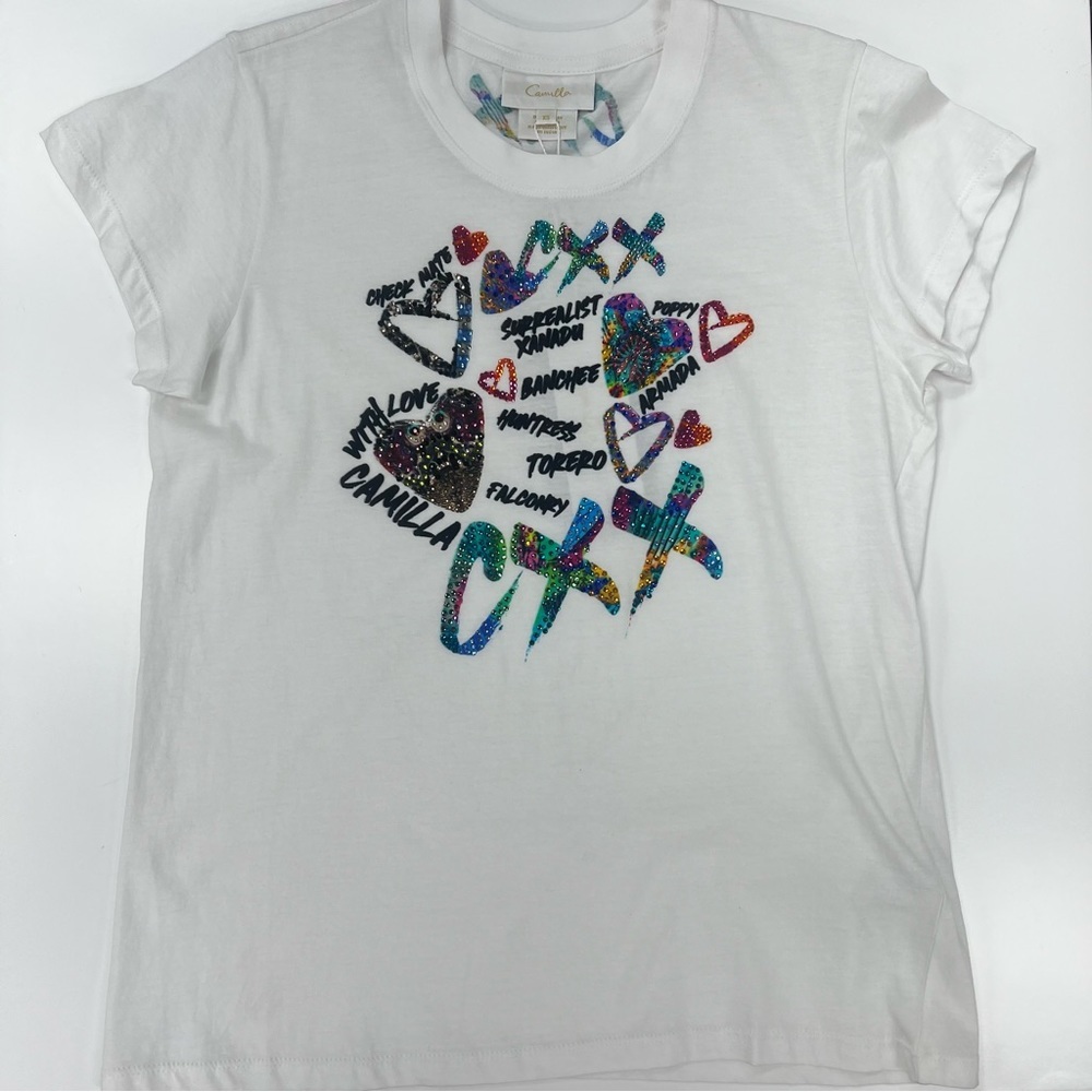 Camilla Women's Slim Fit Round Neck T-shirt in Shes A Write Off Print